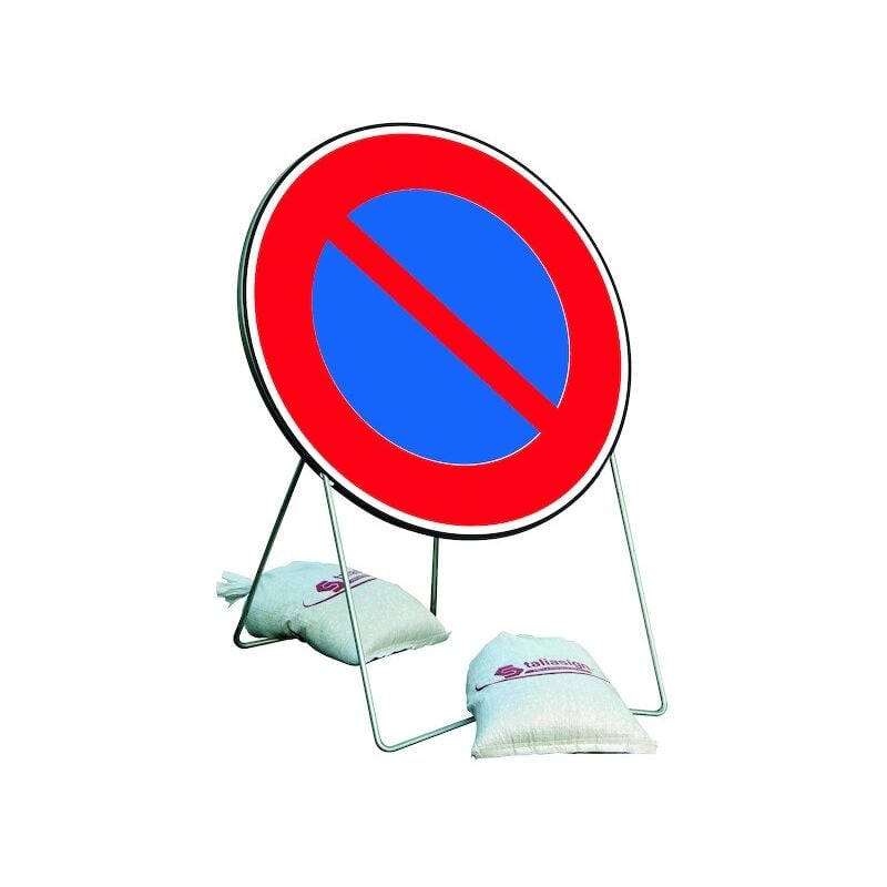 Panneau de chantier BK6 A1 850 T1 Stationnement Interdit Avec 2 Sac De Lestage - TALIAPLAST