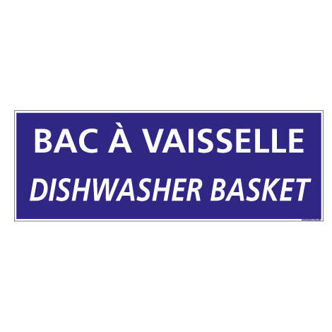 PANNEAU DE SIGNALISATION CAMPING BAC A VAISSELLE (H0224) - Plastique PVC 1,5 mm - 210 x 75 mm