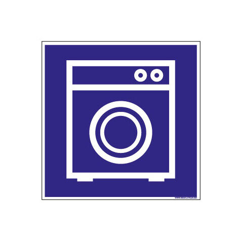 PANNEAU DE SIGNALISATION CAMPING LINGERIE (H0217) - Aluminium 2 mm - 125 x 125 mm