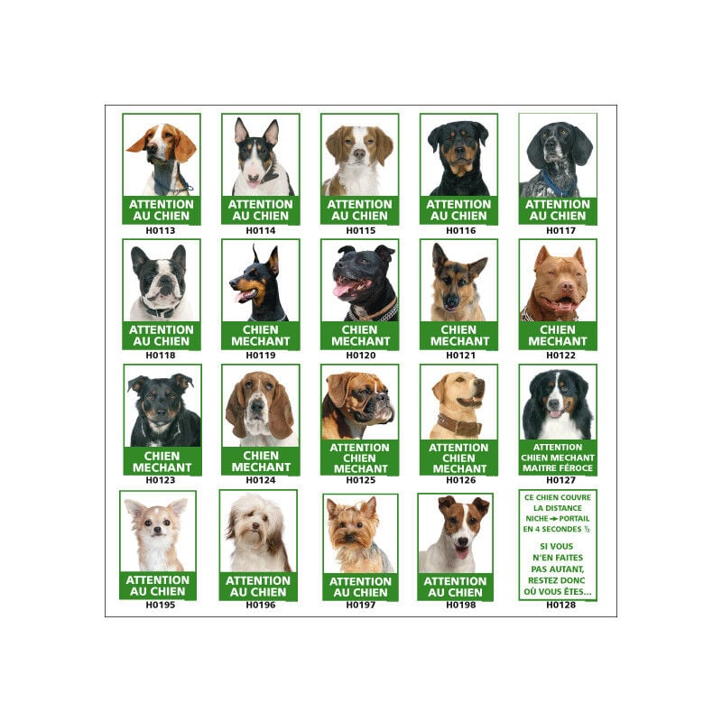 Panneau de Signalisation chien de garde - H0198 - 450 x 630 mm