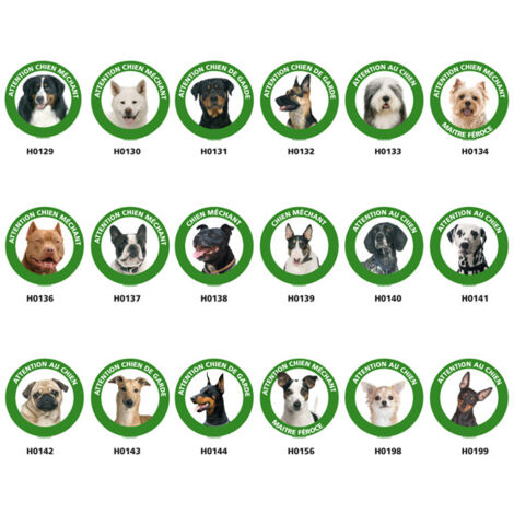 Panneau de Signalisation chien de garde ronde - H0131 - Diamètre 125 mm