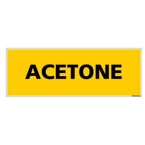 Panneau de Signalisation danger ACETONE (C0081) - Adhésif - 980 x 350 mm