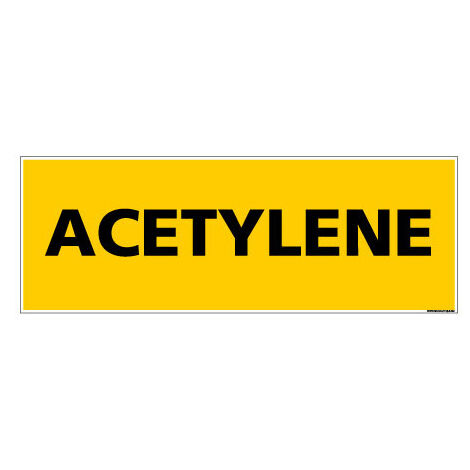 Panneau de Signalisation danger ACETYLENE (C0082) - Adhésif - 210 x 75 mm