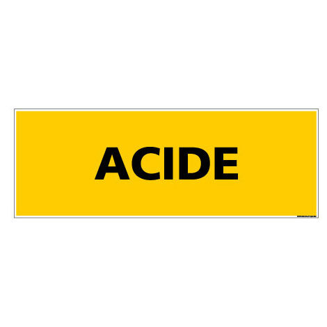 Panneau de Signalisation danger ACIDE (C0083) - Adhésif - 350 x 125 mm
