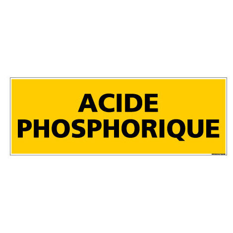 Panneau de Signalisation danger ACIDE PHOSPHORIQUE (C0088) - Adhésif - 210 x 75 mm