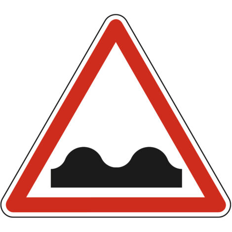 Panneau de signalisation danger - Cassis ou dos-d'âne - Triangulaire - Gamme Bretagne - Classe 1 - 500mm