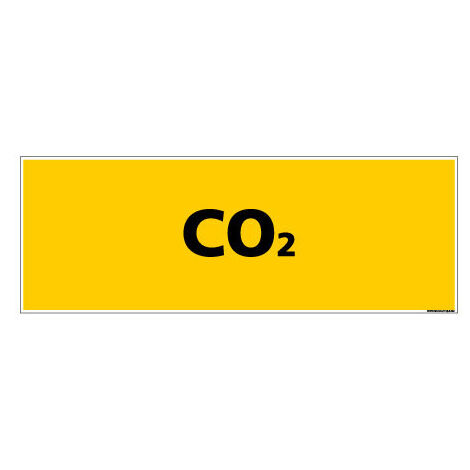 Panneau de Signalisation danger CO2 (C0122) - Adhésif - 210 x 75 mm