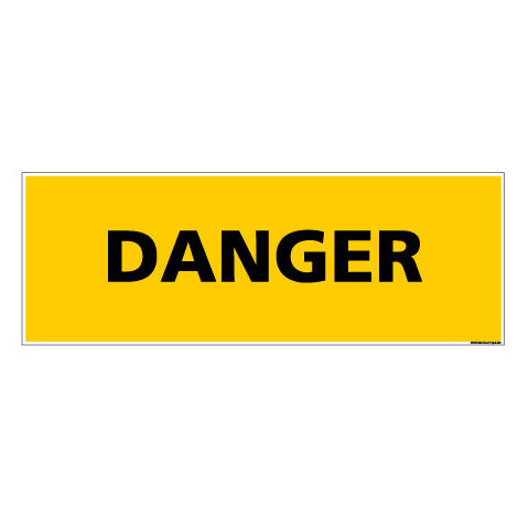 Panneau de Signalisation danger DANGER (C0125) - Adhésif - 210 x 75 mm