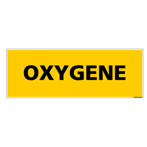 Panneau de Signalisation danger OXYGENE (C0194) - Aluminium 2 mm - 980 x 350 mm