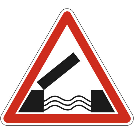 Panneau de signalisation danger - Pont mobile - Triangulaire - Gamme Ecolign - Classe 1 - 500mm