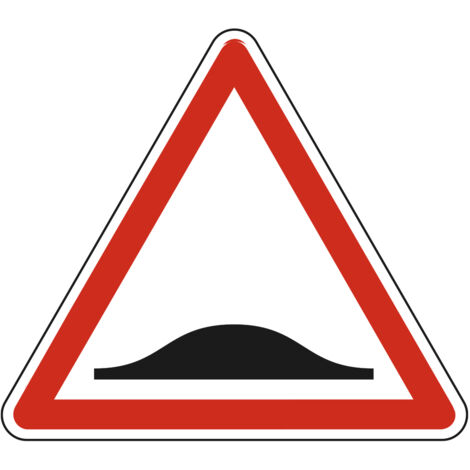 Panneau de signalisation danger - Ralentisseur type dos-d'âne - Triangulaire - Gamme Ecolign - Classe 1 - 500mm