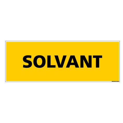 Panneau de Signalisation danger SOLVANT (C0219) - Adhésif - 210 x 75 mm