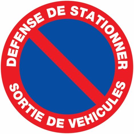 Panneau de signalisation défense de stationner - 290 mm PVC rigide - VINMER