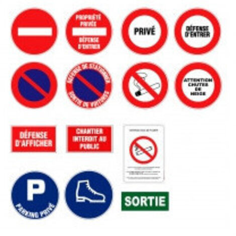 Panneau de signalisation disque ø 300 mm : défense d'entrer