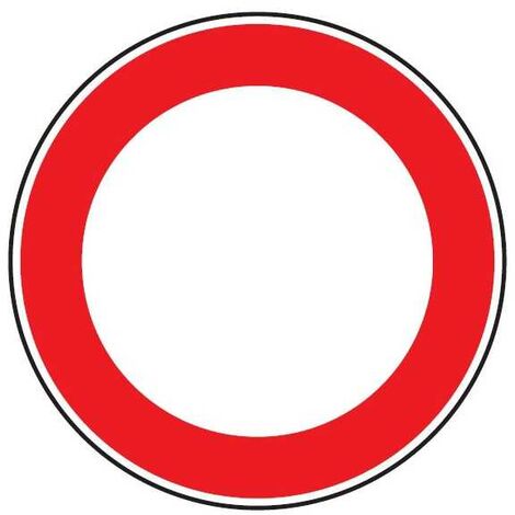 Panneau de signalisation interdiction de circuler 60cm – Tôle en acier rétro-réfléchissante classe I – Pour signalisation routière temporaire