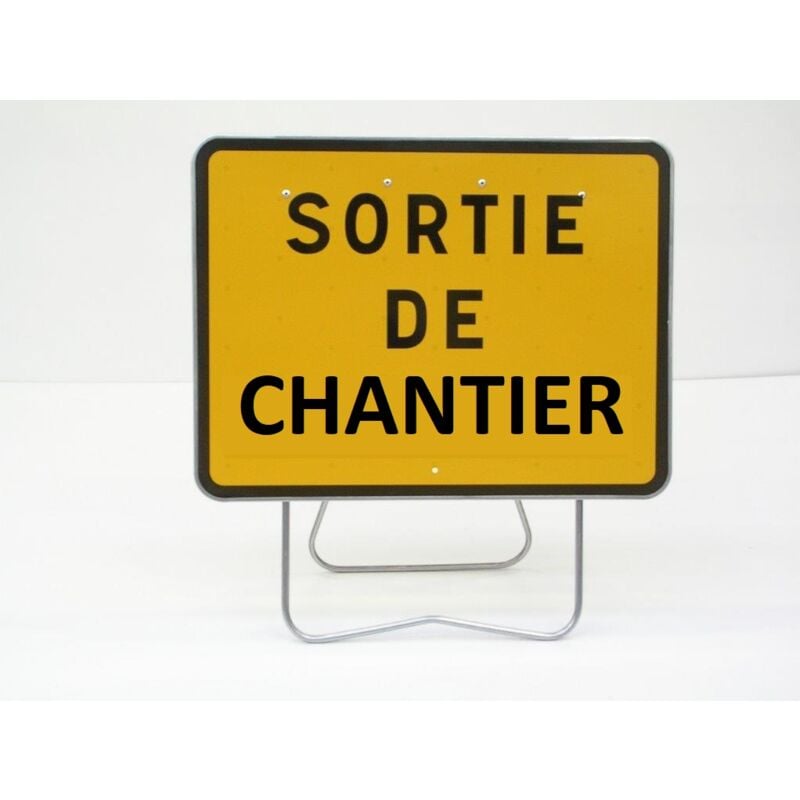Panneau de signalisation KC1 sortie de chantier 800X600MM T1 Nadia Signalisation N002KC1SCH800X600CLT