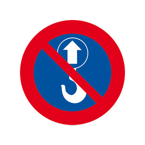 Panneau de signalisation Levage interdit (D0874) - Adhésif - Diamètre 125 mm