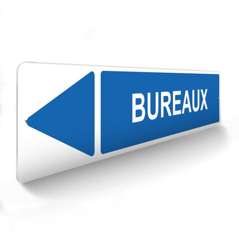 Panneau de signalisation pour parking · Bureaux gauche - 48 x 10 cm