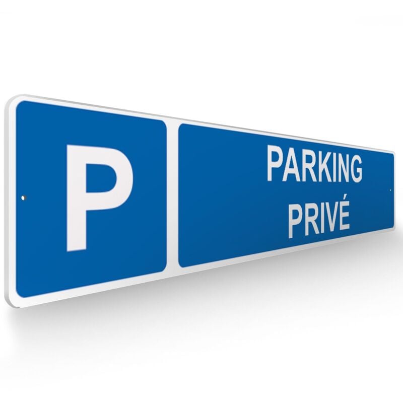 Panneau de signalisation pour parking · Emplacement de parking privé - 48 x 10 cm