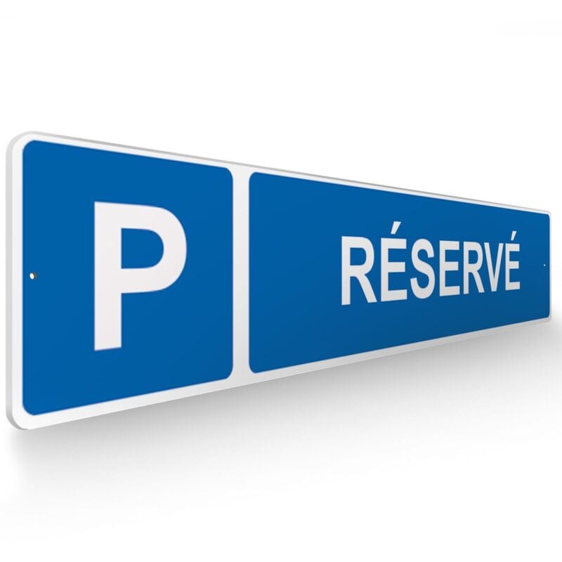 Panneau de signalisation pour parking · Parking réservé - 48 x 10 cm
