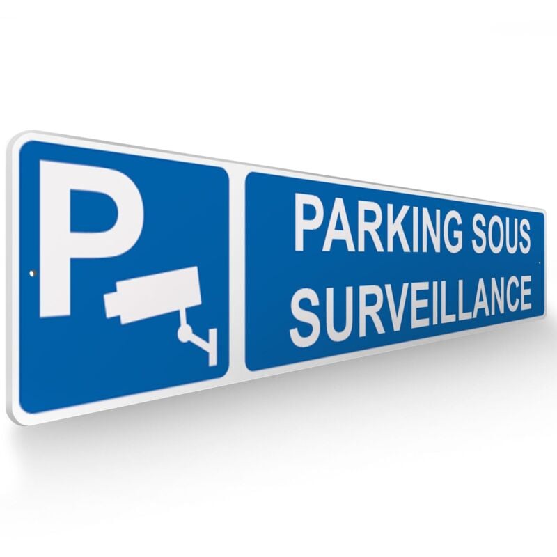 Decoho - Panneau de signalisation pour parking · Parking sous surveillance - 48 x 10 cm