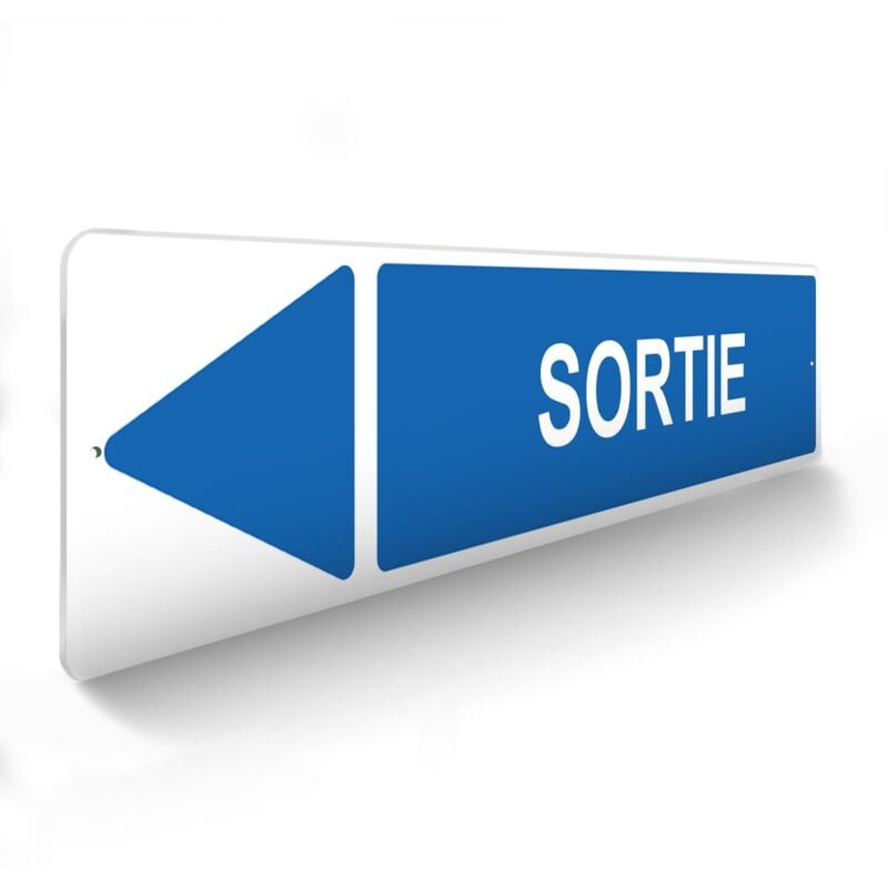 Panneau de signalisation pour parking · Sortie gauche - 48 x 10 cm