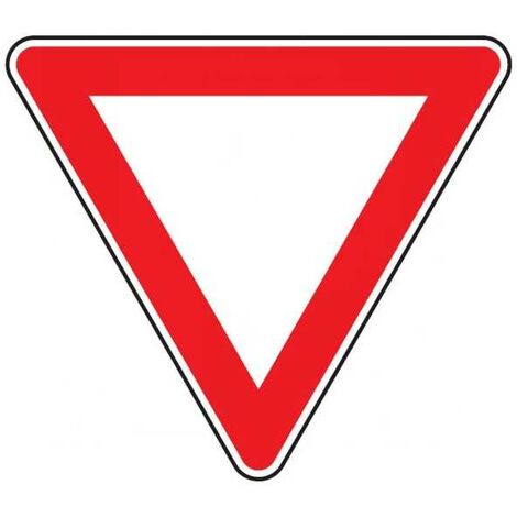Panneau de signalisation priorité 3G en tôle d'acier – Dimensions 90 cm – Résistant aux intempéries – Réflecteur classe I