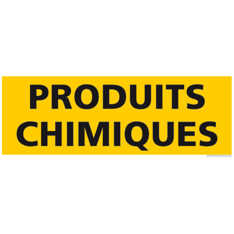 PANNEAU DE SIGNALISATION PRODUITS CHIMIQUES (C1289) - Adhésif - 210 x 75 mm