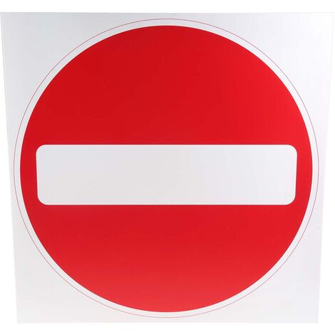 Panneau de signalisation routière, Entrée interdite, Plastique Panneau ( Prix pour 1 )