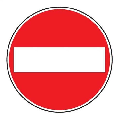 Panneau de signalisation sens interdit 60 cm – Tôle d'acier robuste – Réflecteur Classe I – Signalisation routière temporaire