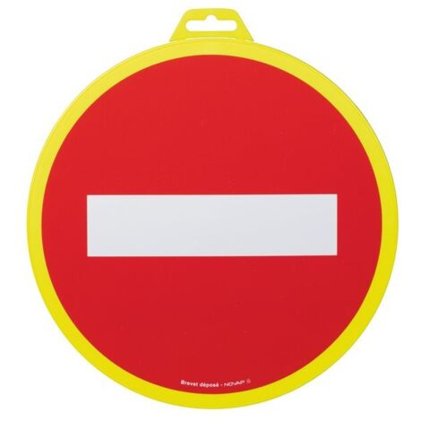 Panneau de signalisation sens interdit Novap - Diamètre 30 cm