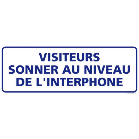 PANNEAU DE SIGNALISATION VISITEURS (G1060) - Adhésif - 210 x 75 mm