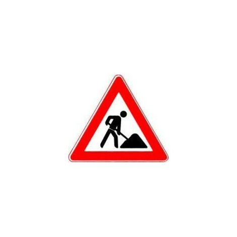 Panneau de signalisation VZ 123 Poste de travail longueur 900x2 mm triangle RA2