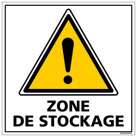 PANNEAU DE SIGNALISATION - ZONE DE STOCKAGE (C1380) - Aluminium 2 mm - 350 x 350 mm