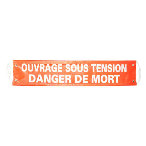 Panneau de sol pliable Penta avec pictogramme : Danger de mort " Ouvrage Sous Tension - Danger de Mort " ( Prix pour 1 )
