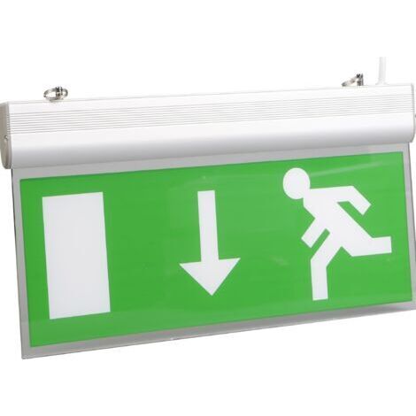 Panneau de Sortie de Secours à LED, Voyant Lumineux Résistant à L'usure pour L'évacuation D'urgence dans les Bibliothèques et les Hôpitaux