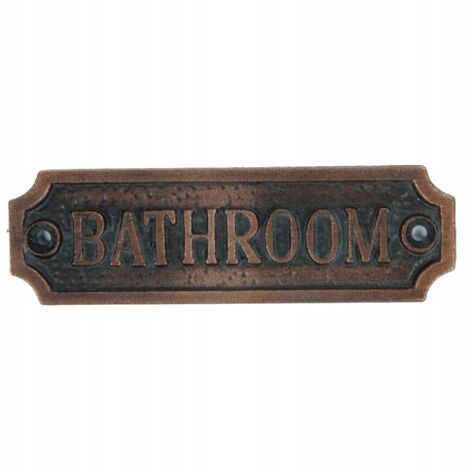 Panneau de toilette rétro en fonte - panneau décoratif pour porte de salle de bain