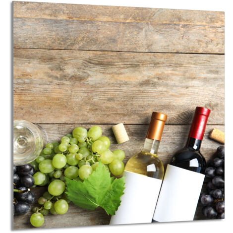 PANNEAU DE VERRE POUR CUISINE 60x65 Bois