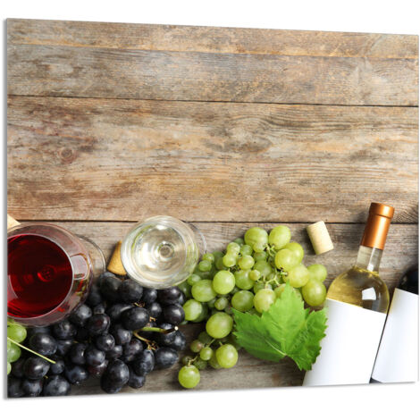PANNEAU DE VERRE POUR CUISINE 65x60 Bois