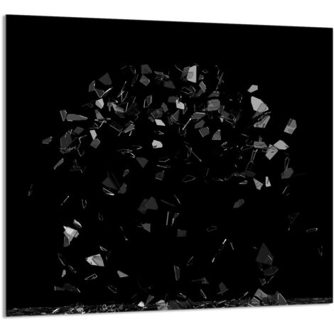 PANNEAU DE VERRE POUR CUISINE 65x60 Noir