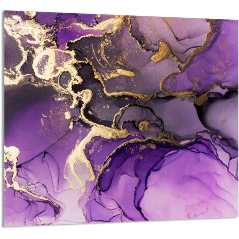 PANNEAU DE VERRE POUR CUISINE 65x60 Violet
