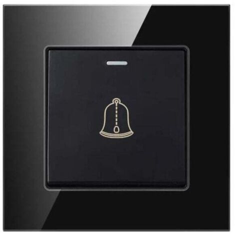 Panneau de verre trempé sonnette mur porte cloche interrupteur bouton poussoir 220 250 V appareils d'htel à la maison