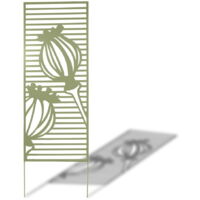 Décoration murale Ornement 61x30 cm - Shabby blanc - Déco Suspension