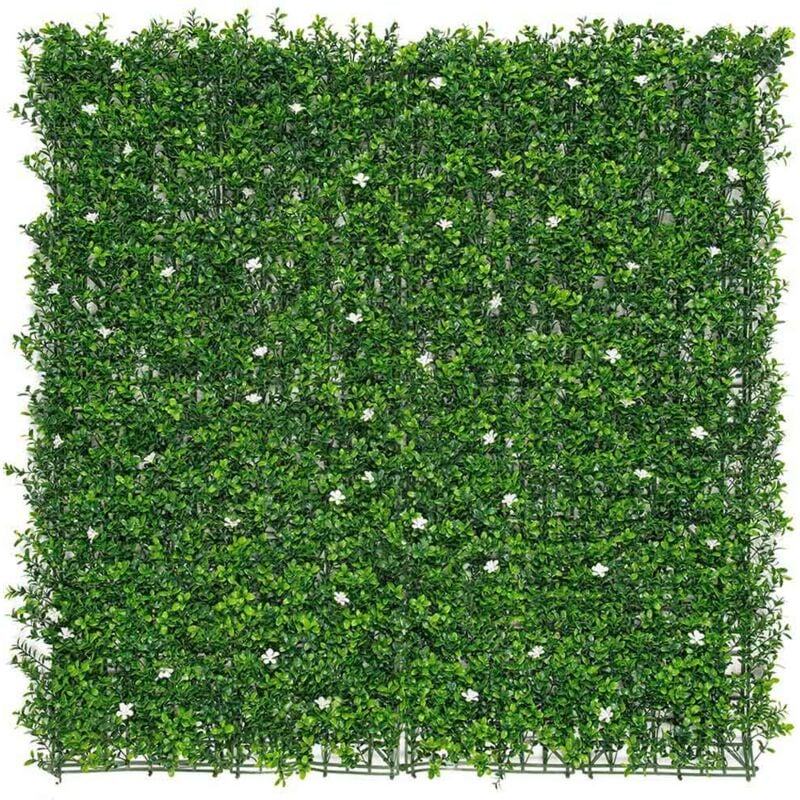 Jardin vertical fleurs de jasmin couleur verte 1x1m nortene.