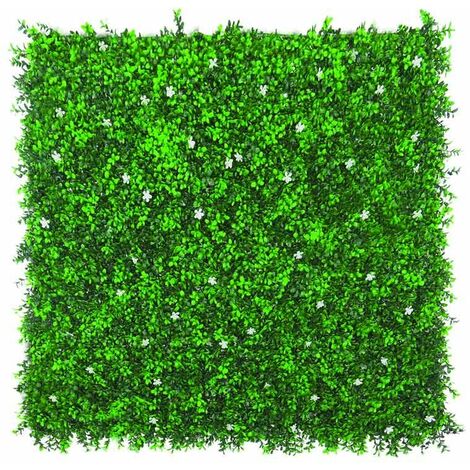 Panneau décoratif de feuillage synthétique VERTICAL JASMIN - Vert - 1 x 1 m