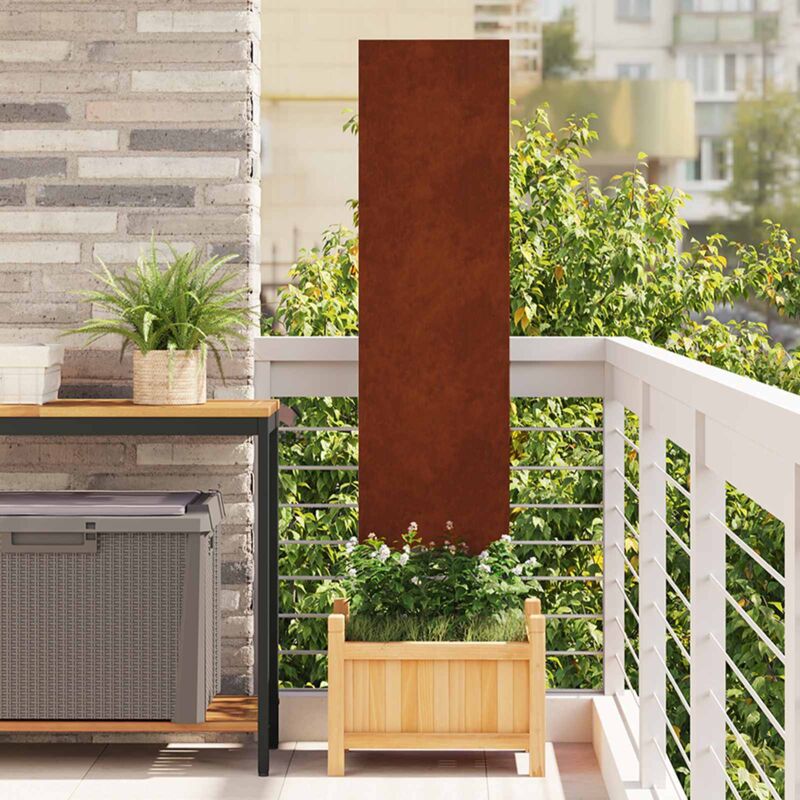 vidaXL Écran de confidentialité de jardin Fretwork Rouillé 32 x 140 cm