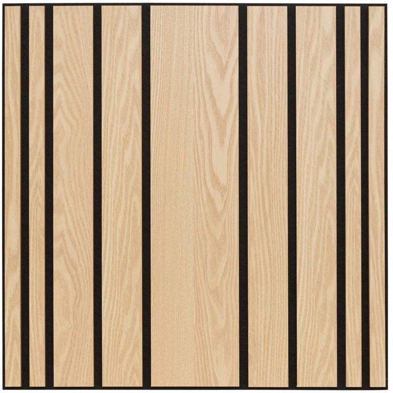 Panneau décoratif mural Colva beige fond noir 60x60cm Atmosphera créateur d'intérieur