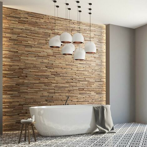 Panneau décoratif mural en bois centenaire – Épicéa et pin – Dimensions 720x100mm – 14 panneaux pour 1m² – Installation facile – Wooden Wall Design