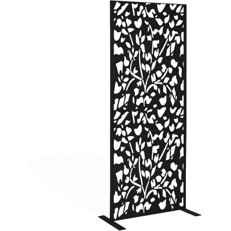 Panneau décoratif universel 150 x 50 cm flower noir mat