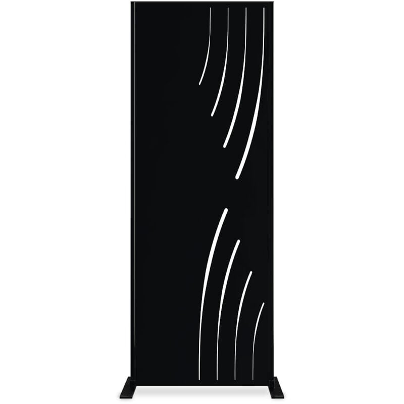 Panneau décoratif VELETA noir H.160cm motifs côté droit